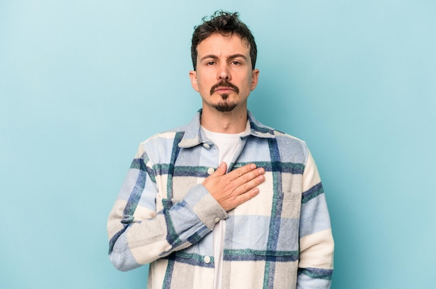 man-hand-chest